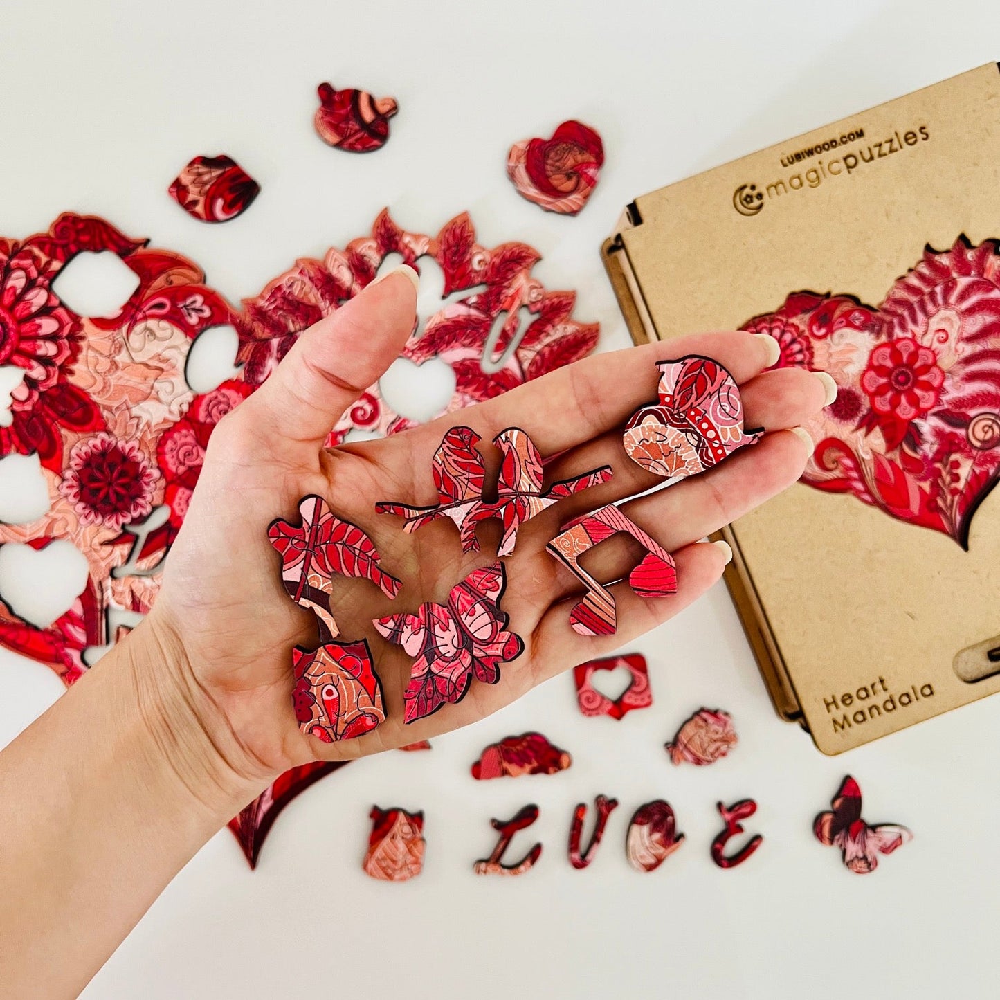 Heart Mandala Puzzle - Lubiwood UK