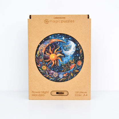Flower Night Mandala Puzzle - Lubiwood UK