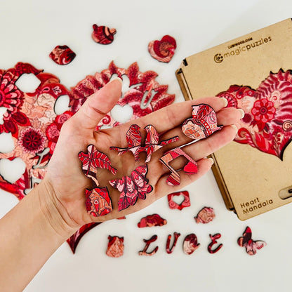 Heart Mandala Puzzle - Lubiwood UK